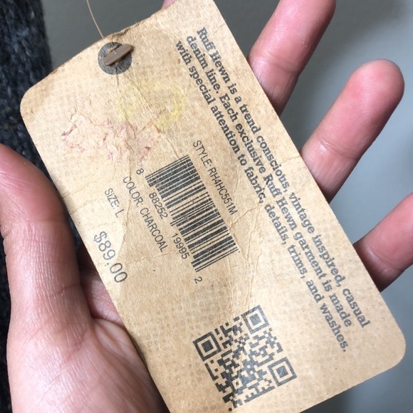 NWT RuffHewn women’s grey/red/white cowl neck sweater size Large - Picture 11 of 11